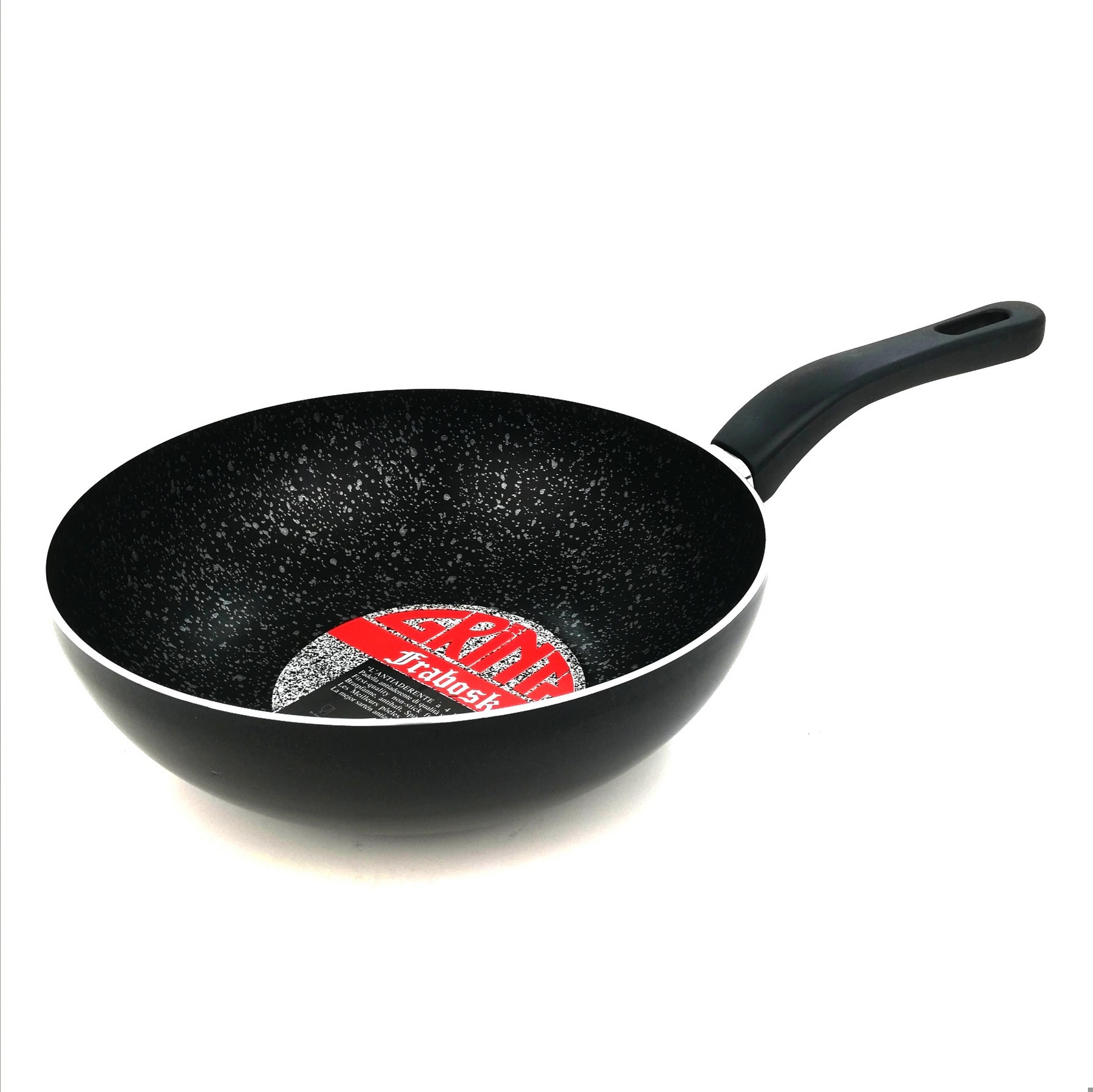 Wok antiaderente Linea Roccia cm.24 – 1 manico – Passione Casa