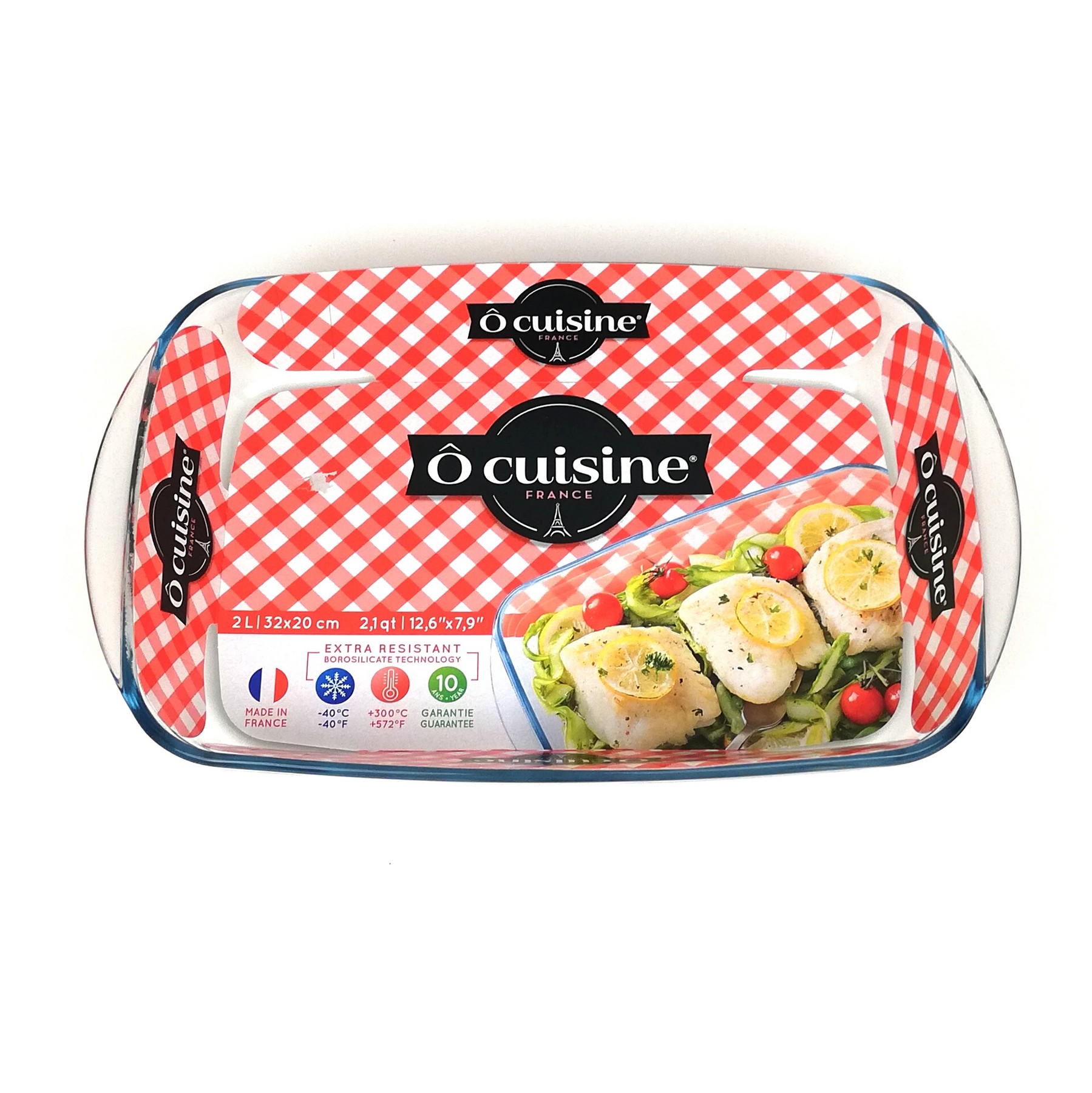 Pirofila da forno in vetro rettangolare cm.33x20