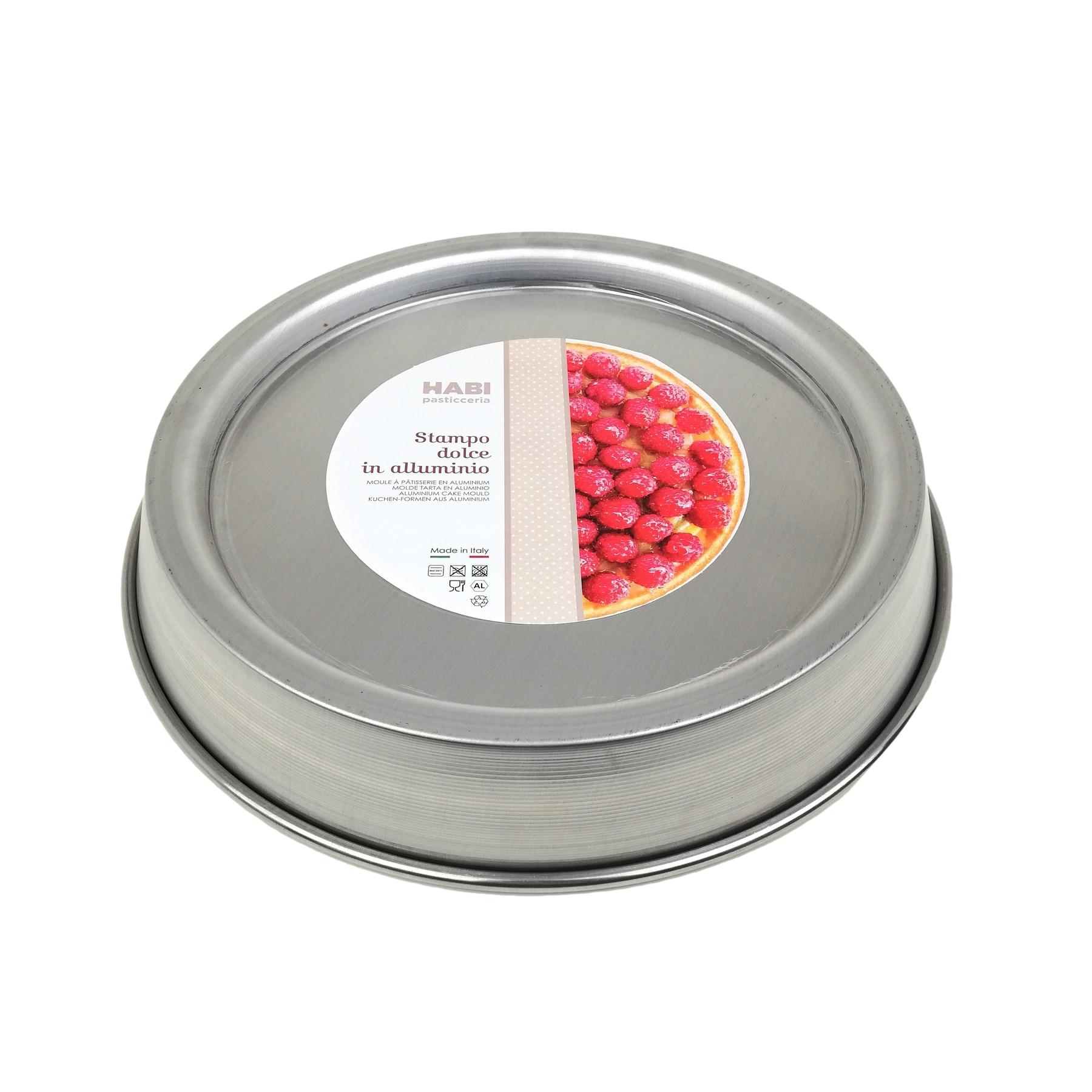 Stampo alluminio per torta di frutta/crostate con scanalatura RUOTO FURBO -  cm.28
