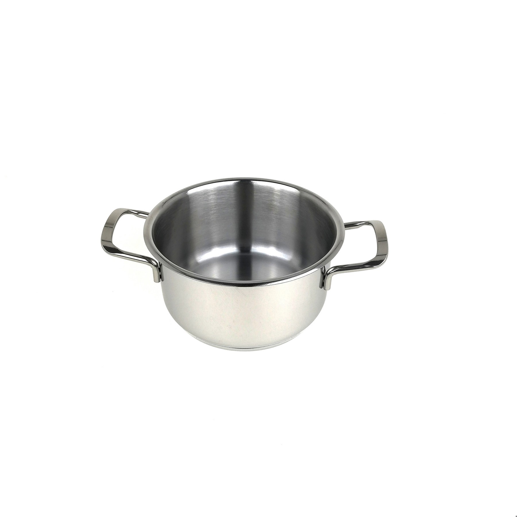 Casseruola acciaio inox cm.16 Borella - 2 manici