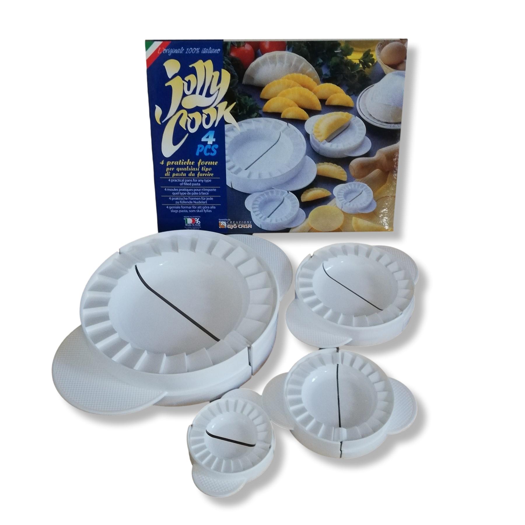 Sigillaravioli-panzerotti a mezzaluna in plastica “JOLLY COOK” – set 4  pezzi – Passione Casa