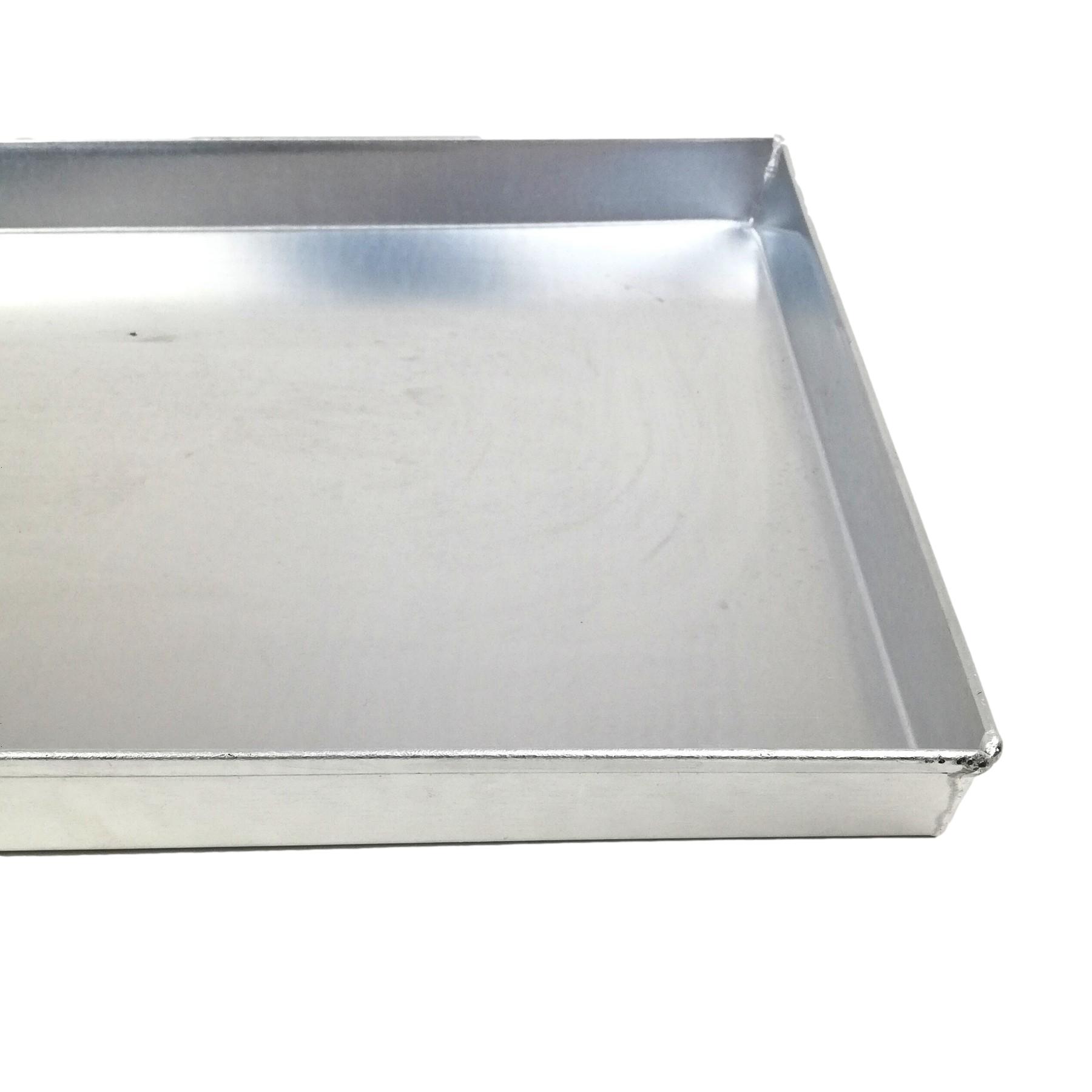 Teglia per pizza rettangolare alluminio professionale - cm.42x32 h.3cm