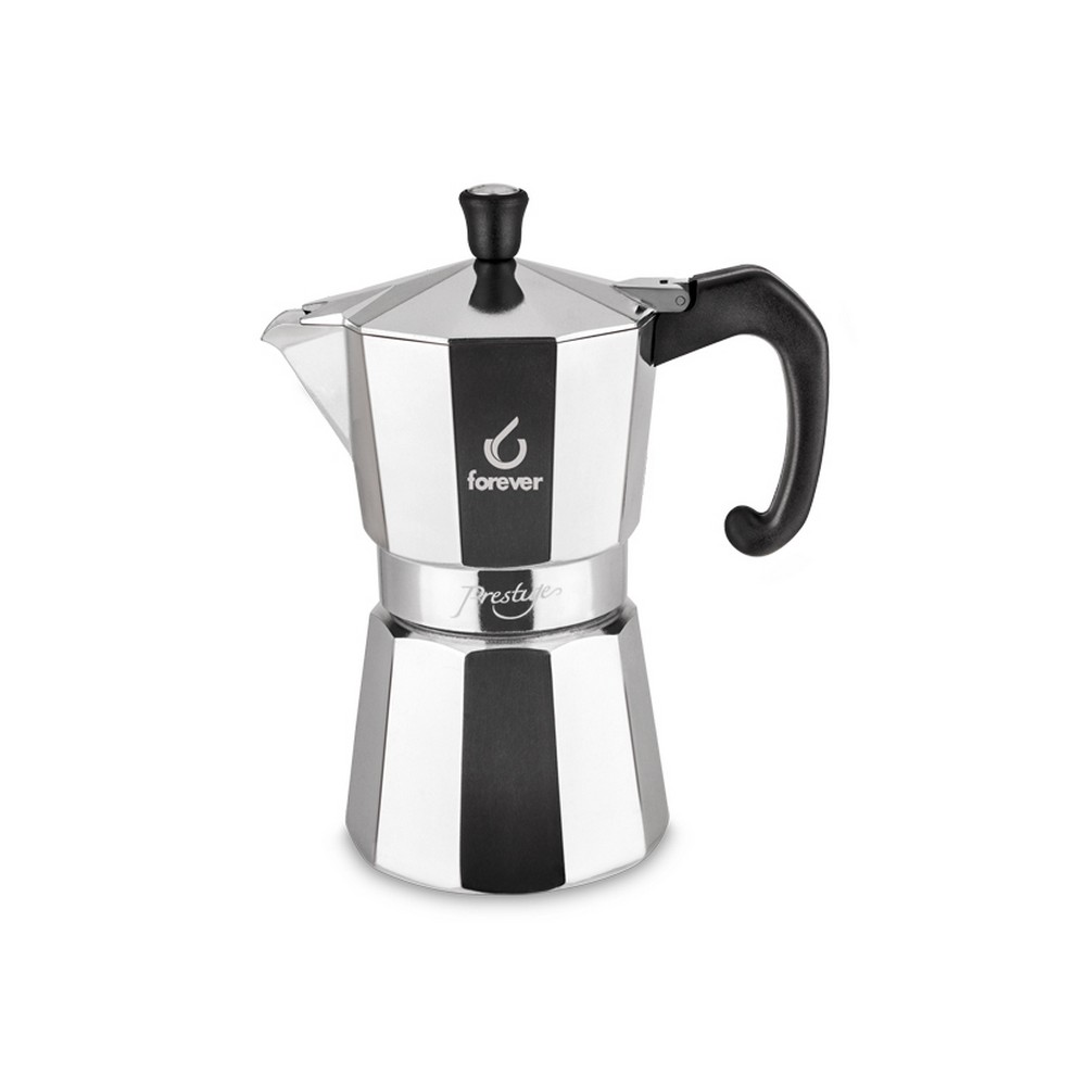 Moka per caffè in alluminio FOREVER PRESTIGE CLASSICA – 6 tazze – Passione  Casa