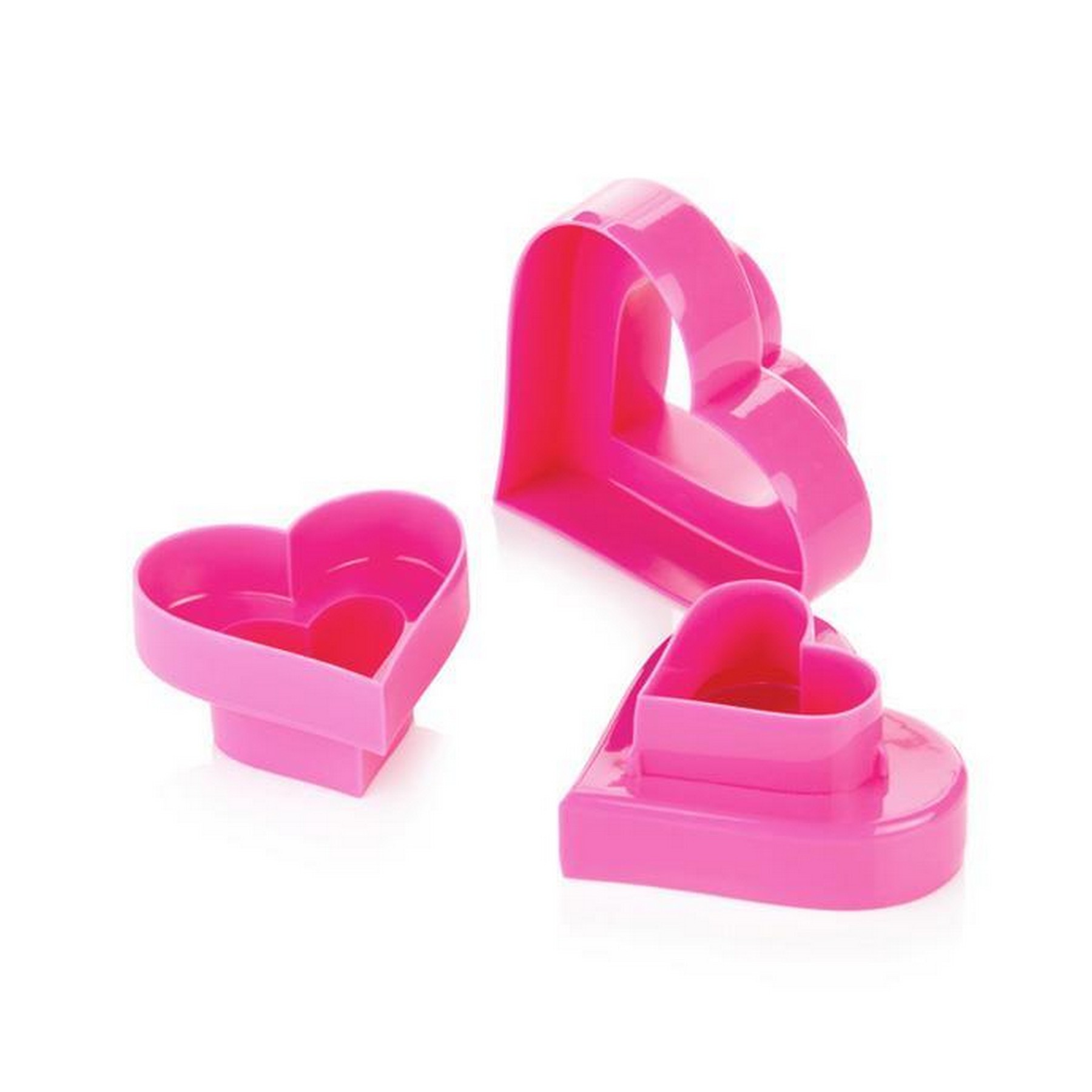 Formine per biscotti CUORE DOPPIO TAGLIO in plastica Tescoma – set 3 pezzi  – Passione Casa