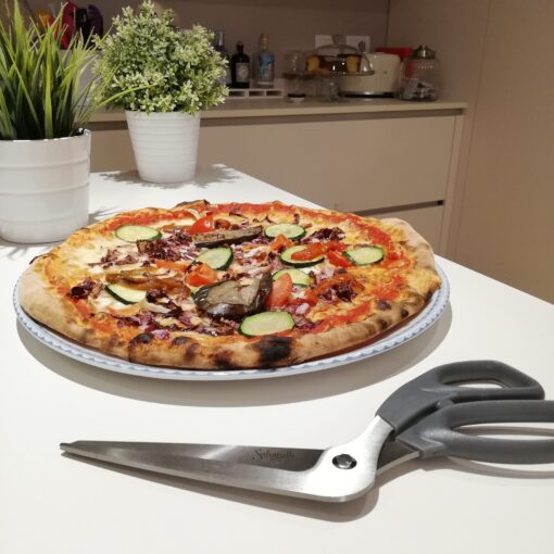 per pizza e pizza in acciaio inox Set di 2 forbici per pizza e pizza di alta qualità 