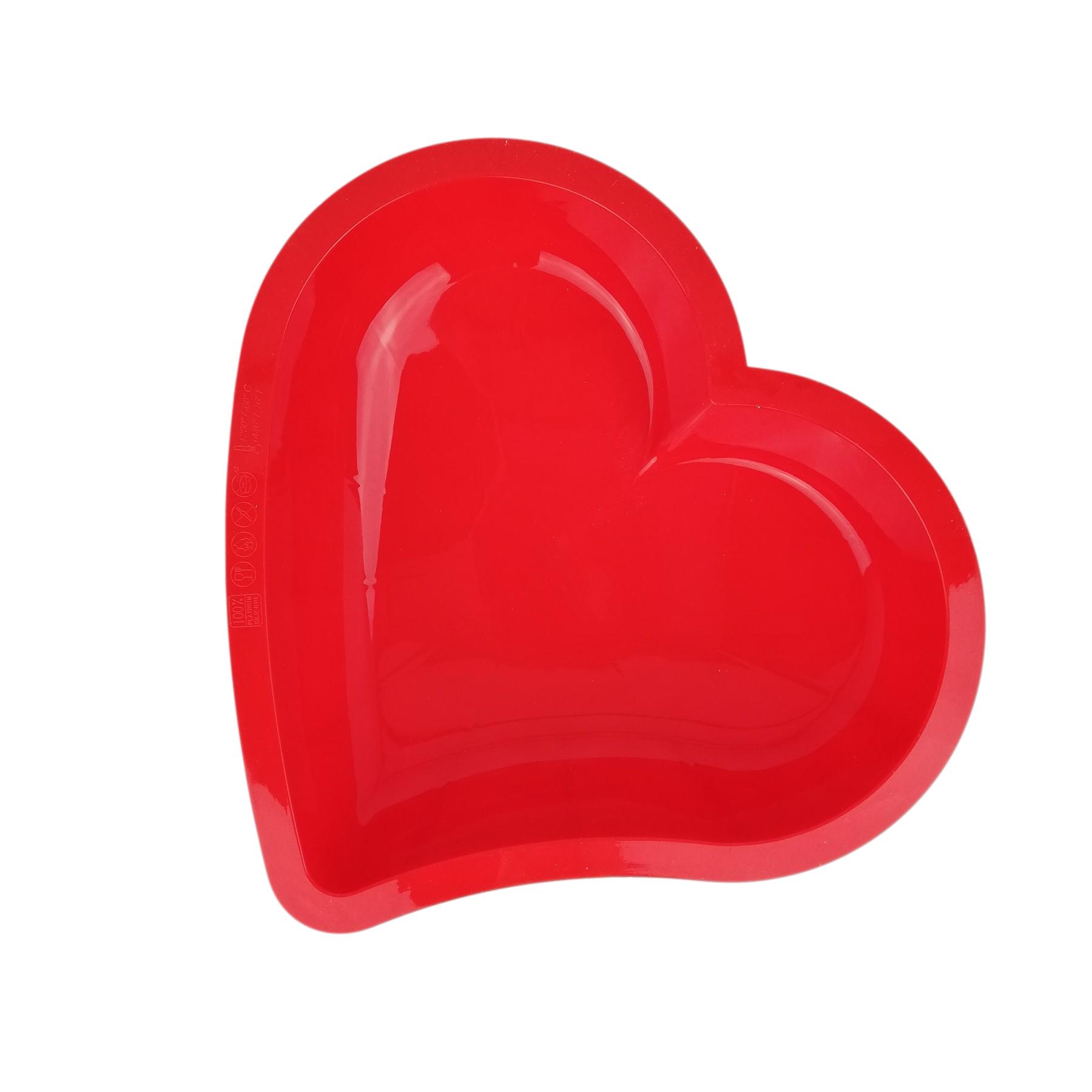 Tortiera stampo in silicone in scatola CUORE ROSSO – Passione Casa