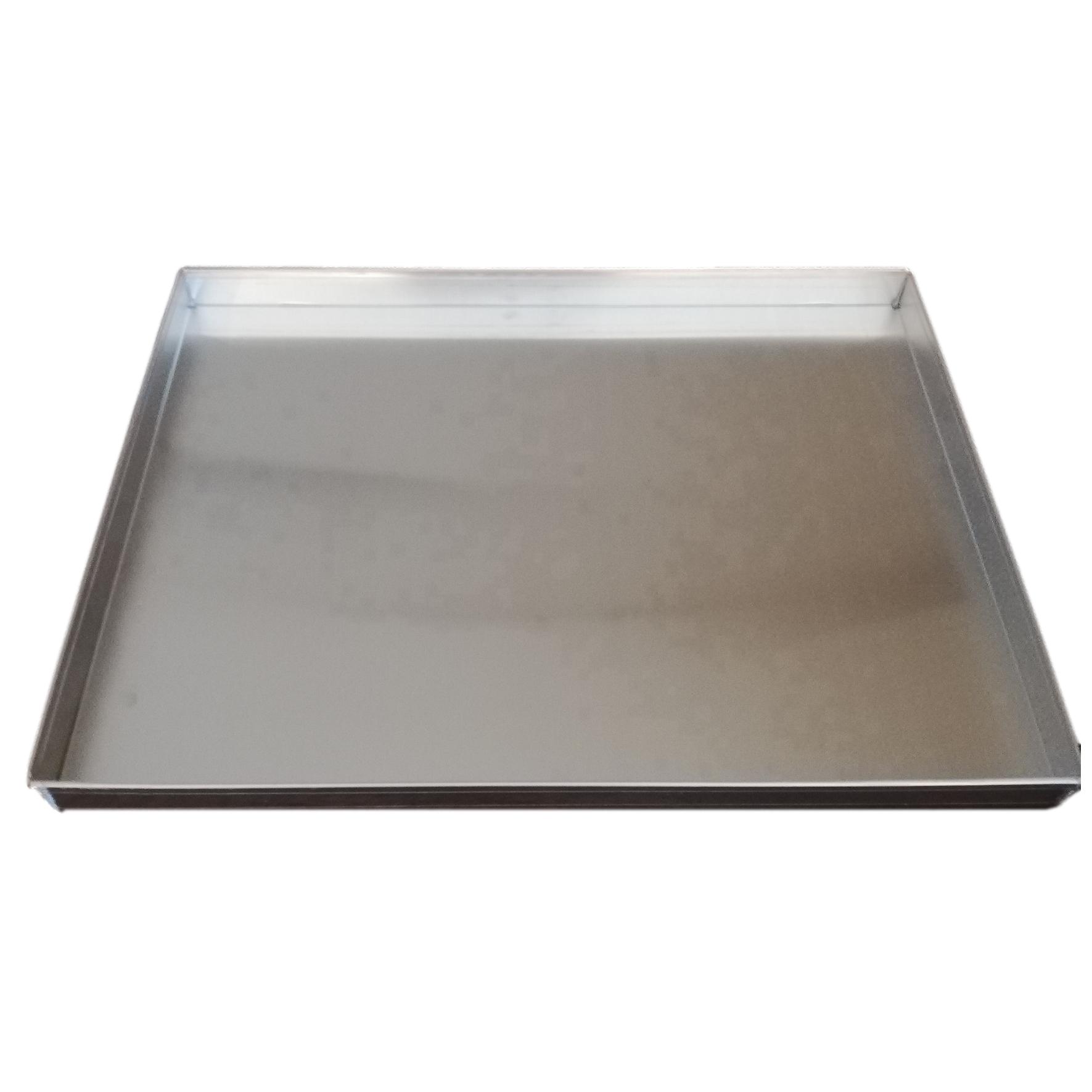 Teglia per pizza rettangolare alluminio professionale - cm.42x32 h.3cm