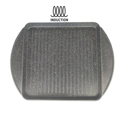 Grill bistecchiera per INDUZIONE Pietra Lavica PLANCIA MEDIA artigianale - cm.34x28